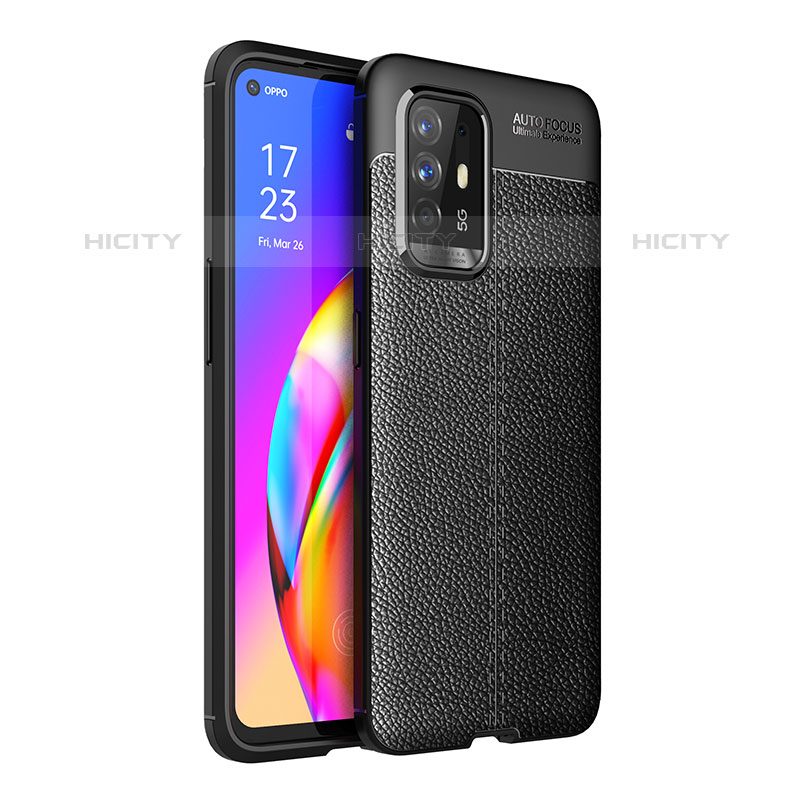 Silikon Hülle Handyhülle Gummi Schutzhülle Flexible Leder Tasche für Oppo A94 5G Schwarz