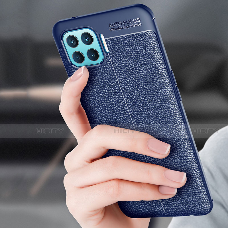 Silikon Hülle Handyhülle Gummi Schutzhülle Flexible Leder Tasche für Oppo F17 Pro