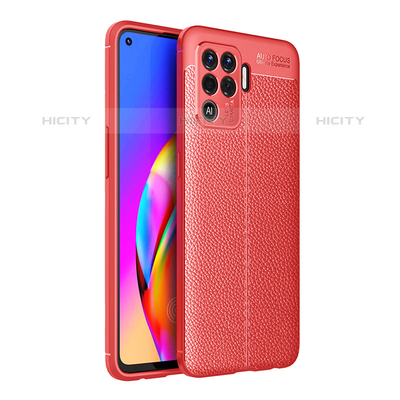 Silikon Hülle Handyhülle Gummi Schutzhülle Flexible Leder Tasche für Oppo F19 Pro Rot