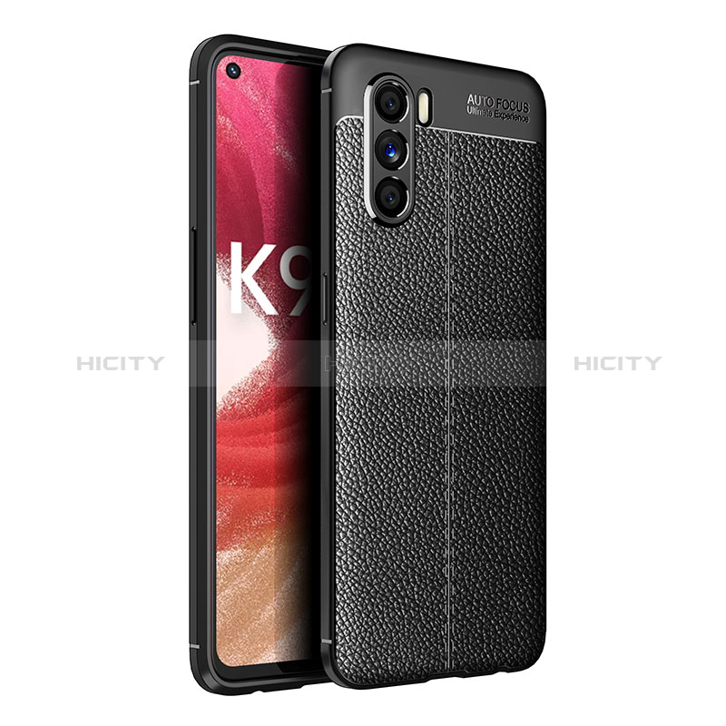 Silikon Hülle Handyhülle Gummi Schutzhülle Flexible Leder Tasche für Oppo K9 Pro 5G Schwarz