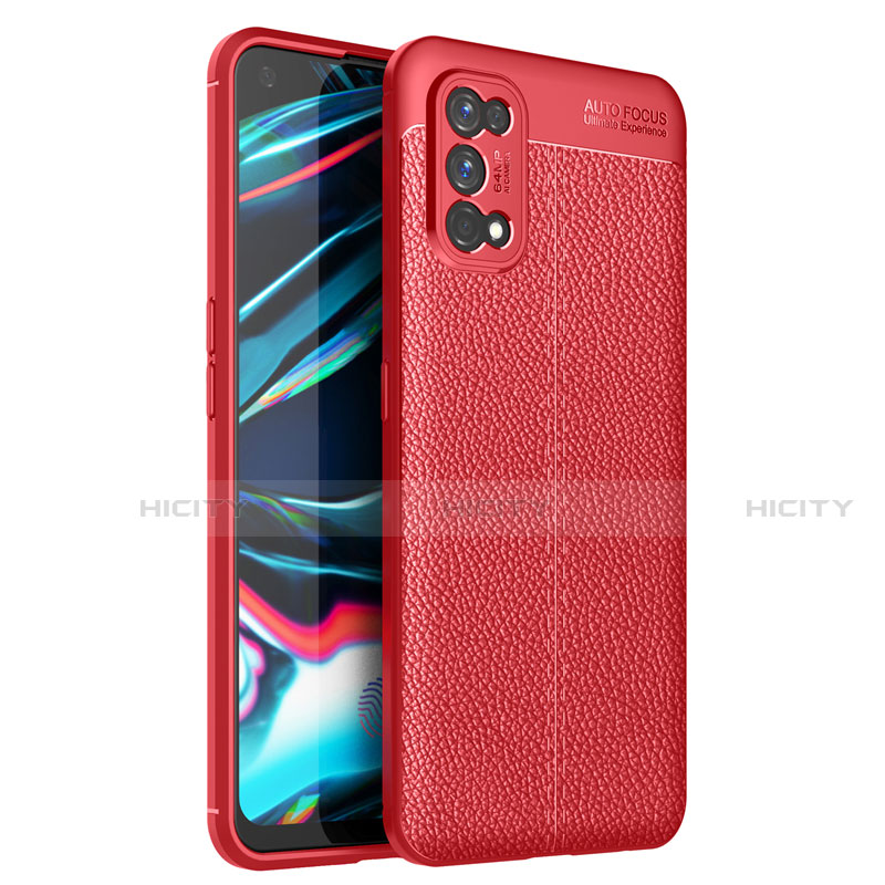 Silikon Hülle Handyhülle Gummi Schutzhülle Flexible Leder Tasche für Realme 7 Pro Rot