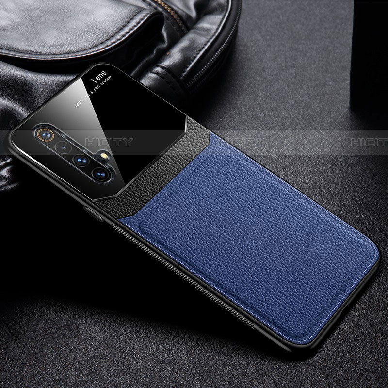 Silikon Hülle Handyhülle Gummi Schutzhülle Flexible Leder Tasche für Realme X50t 5G Blau