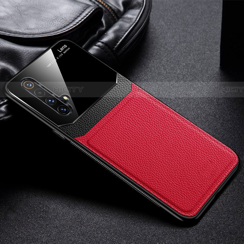 Silikon Hülle Handyhülle Gummi Schutzhülle Flexible Leder Tasche für Realme X50t 5G Rot Plus