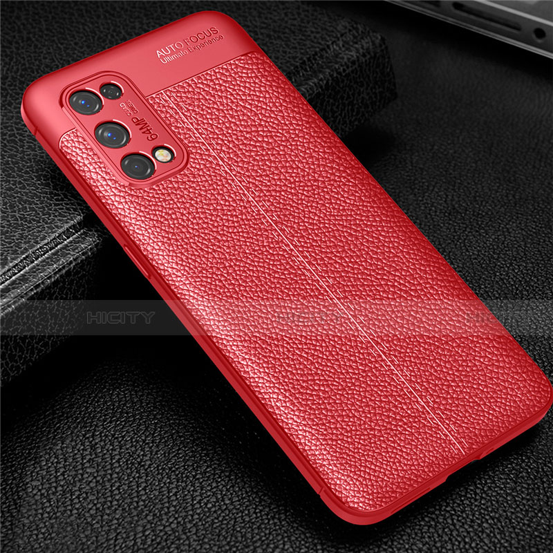 Silikon Hülle Handyhülle Gummi Schutzhülle Flexible Leder Tasche für Realme X7 Pro 5G Rot Plus