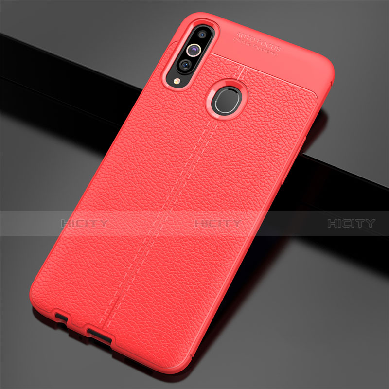 Silikon Hülle Handyhülle Gummi Schutzhülle Flexible Leder Tasche für Samsung Galaxy A20s Rot Plus