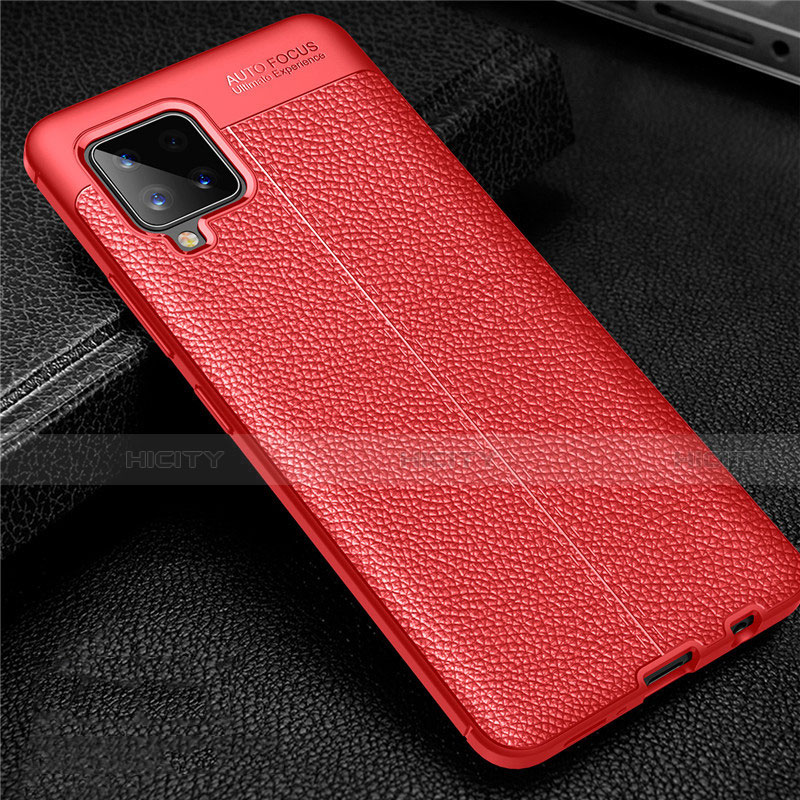 Silikon Hülle Handyhülle Gummi Schutzhülle Flexible Leder Tasche für Samsung Galaxy A42 5G Rot Plus