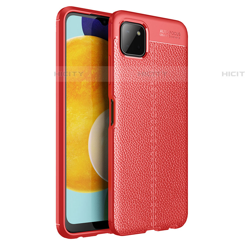 Silikon Hülle Handyhülle Gummi Schutzhülle Flexible Leder Tasche für Samsung Galaxy F42 5G Rot Plus