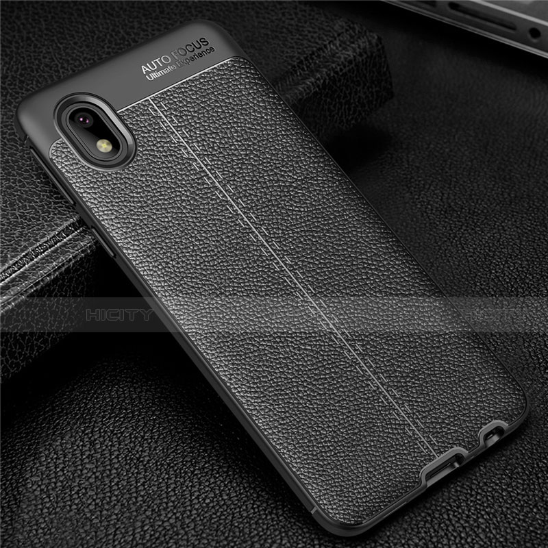 Silikon Hülle Handyhülle Gummi Schutzhülle Flexible Leder Tasche für Samsung Galaxy M01 Core Schwarz