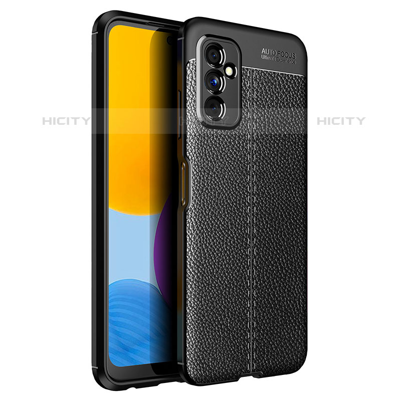 Silikon Hülle Handyhülle Gummi Schutzhülle Flexible Leder Tasche für Samsung Galaxy M52 5G Schwarz