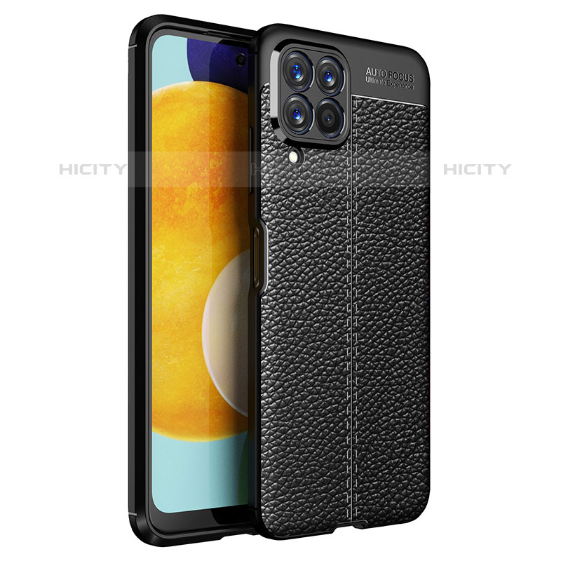 Silikon Hülle Handyhülle Gummi Schutzhülle Flexible Leder Tasche für Samsung Galaxy M53 5G Schwarz