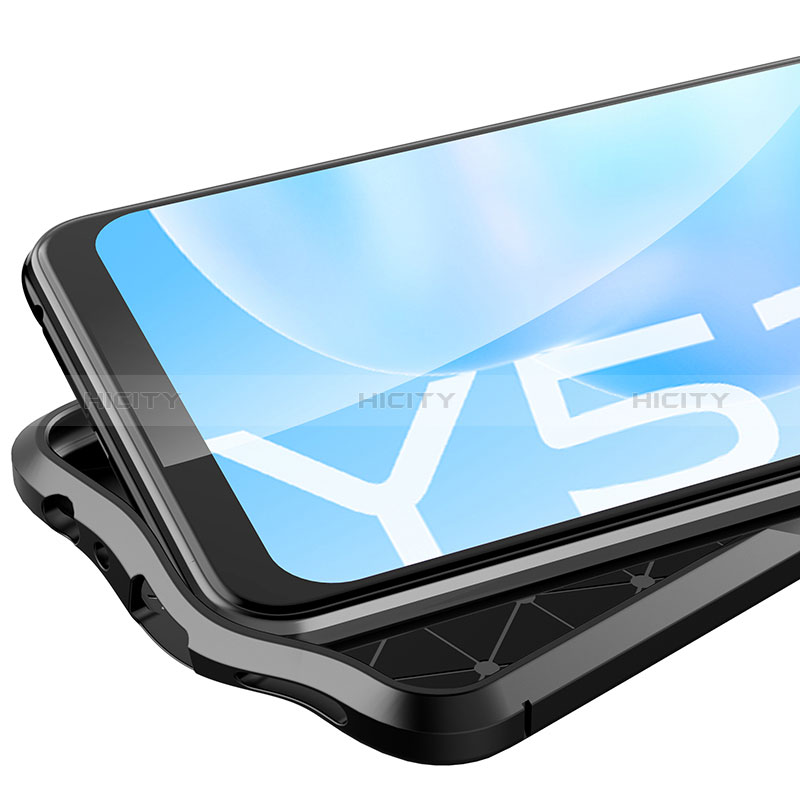 Silikon Hülle Handyhülle Gummi Schutzhülle Flexible Leder Tasche für Vivo Y31s 5G groß