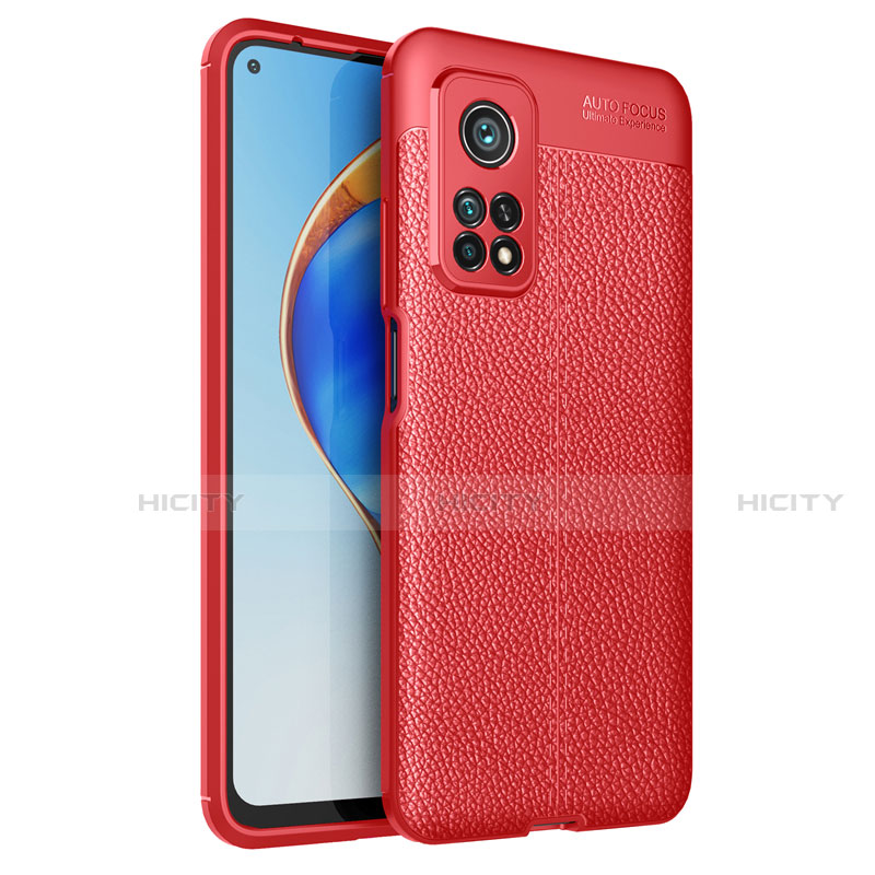 Silikon Hülle Handyhülle Gummi Schutzhülle Flexible Leder Tasche für Xiaomi Mi 10T 5G Rot