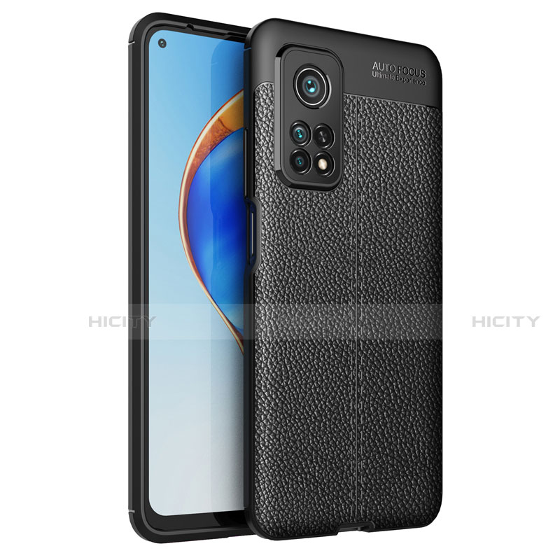 Silikon Hülle Handyhülle Gummi Schutzhülle Flexible Leder Tasche für Xiaomi Mi 10T 5G Schwarz