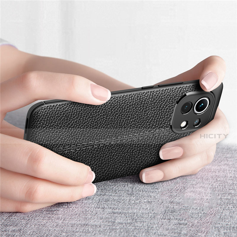 Silikon Hülle Handyhülle Gummi Schutzhülle Flexible Leder Tasche für Xiaomi Mi 11 Lite 5G NE groß