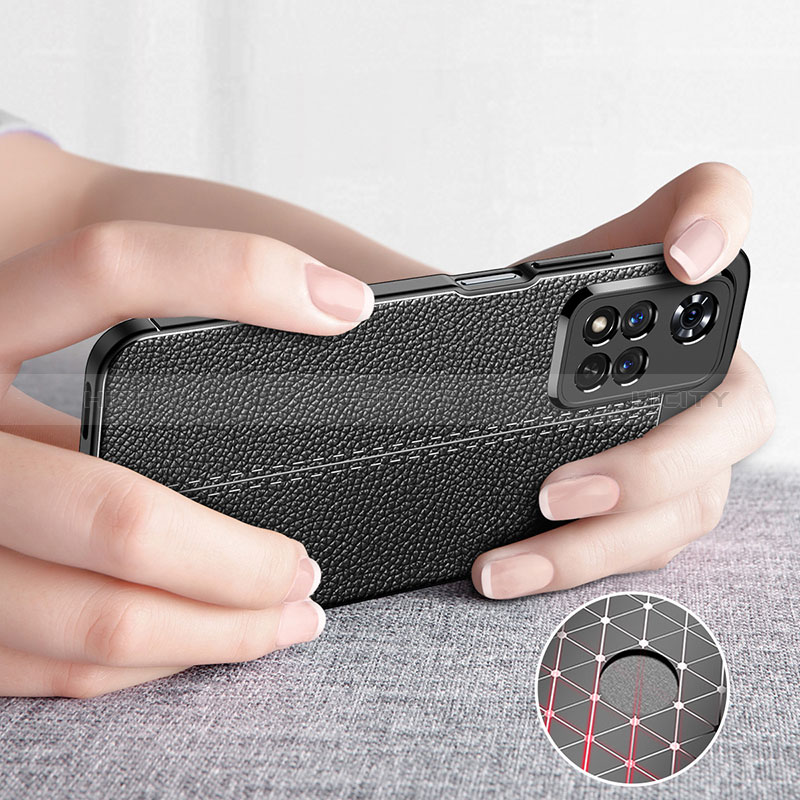 Silikon Hülle Handyhülle Gummi Schutzhülle Flexible Leder Tasche für Xiaomi Poco X4 NFC groß