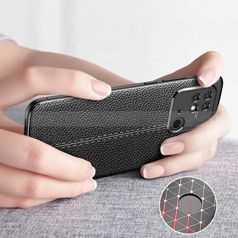Silikon Hülle Handyhülle Gummi Schutzhülle Flexible Leder Tasche für Xiaomi Redmi 10 India