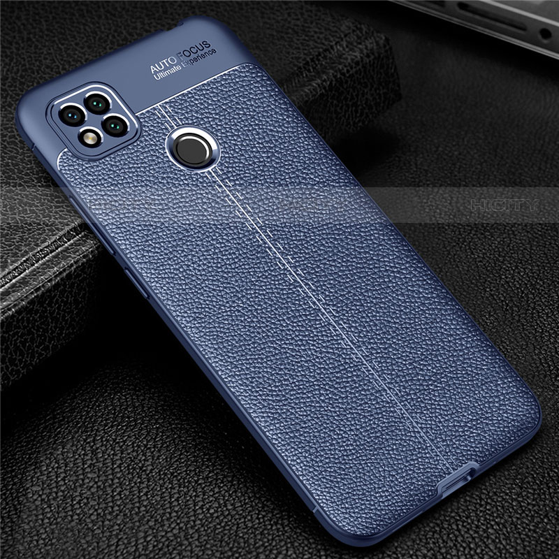 Silikon Hülle Handyhülle Gummi Schutzhülle Flexible Leder Tasche für Xiaomi Redmi 9C Blau Plus