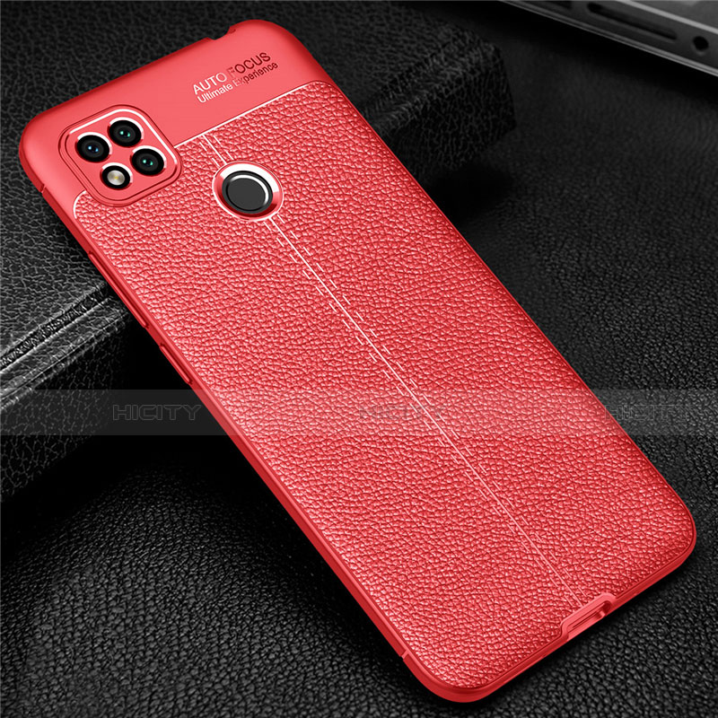 Silikon Hülle Handyhülle Gummi Schutzhülle Flexible Leder Tasche für Xiaomi Redmi 9C NFC Rot