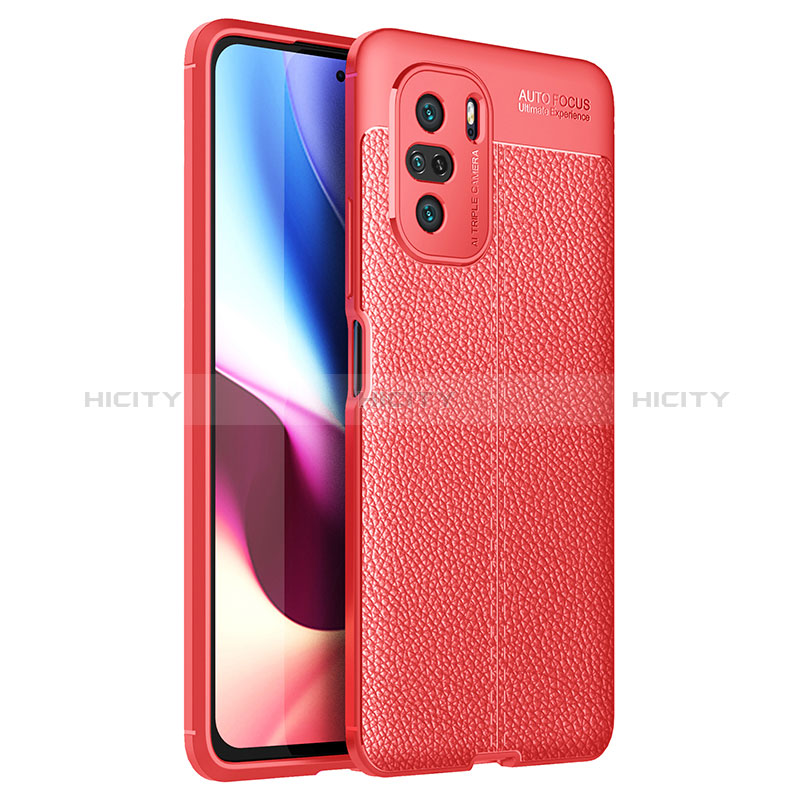 Silikon Hülle Handyhülle Gummi Schutzhülle Flexible Leder Tasche für Xiaomi Redmi K40 Pro+ Plus 5G Rot Plus