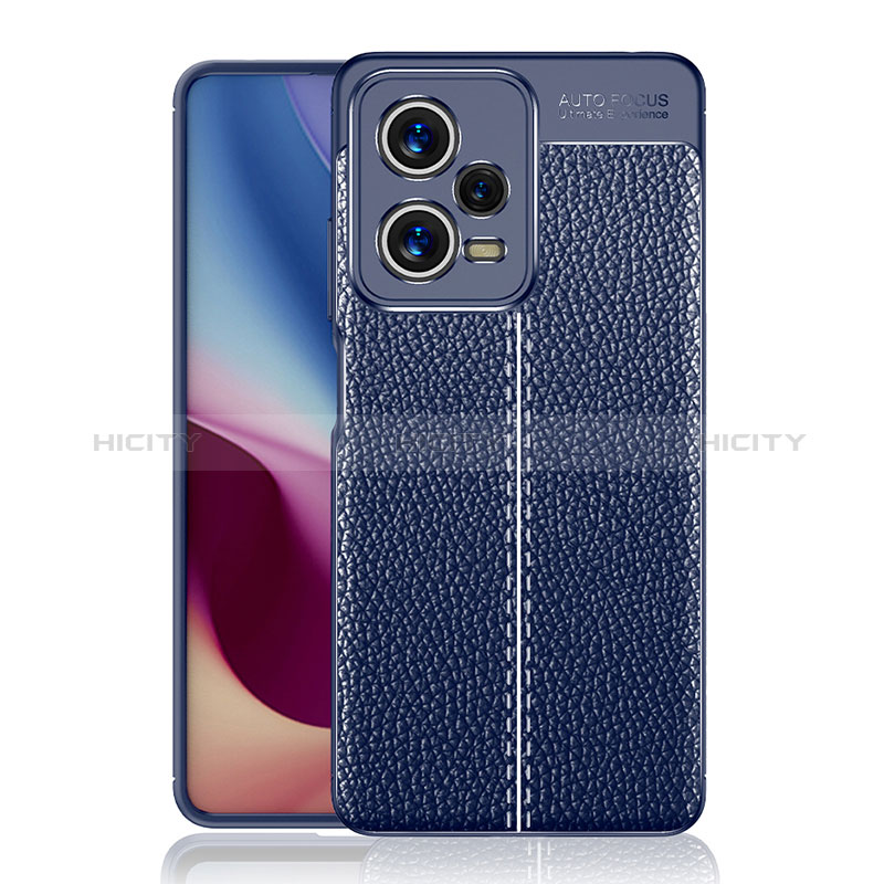 Silikon Hülle Handyhülle Gummi Schutzhülle Flexible Leder Tasche für Xiaomi Redmi Note 12 Pro 5G Blau Plus