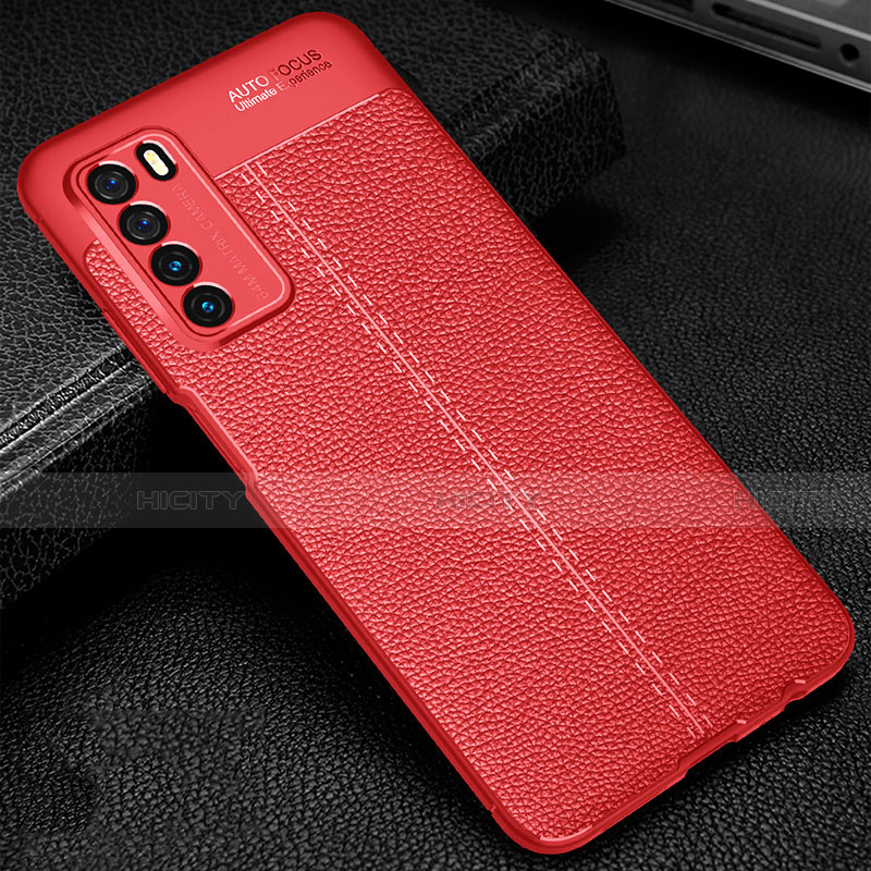 Silikon Hülle Handyhülle Gummi Schutzhülle Flexible Leder Tasche H01 für Huawei Honor Play4 5G Rot