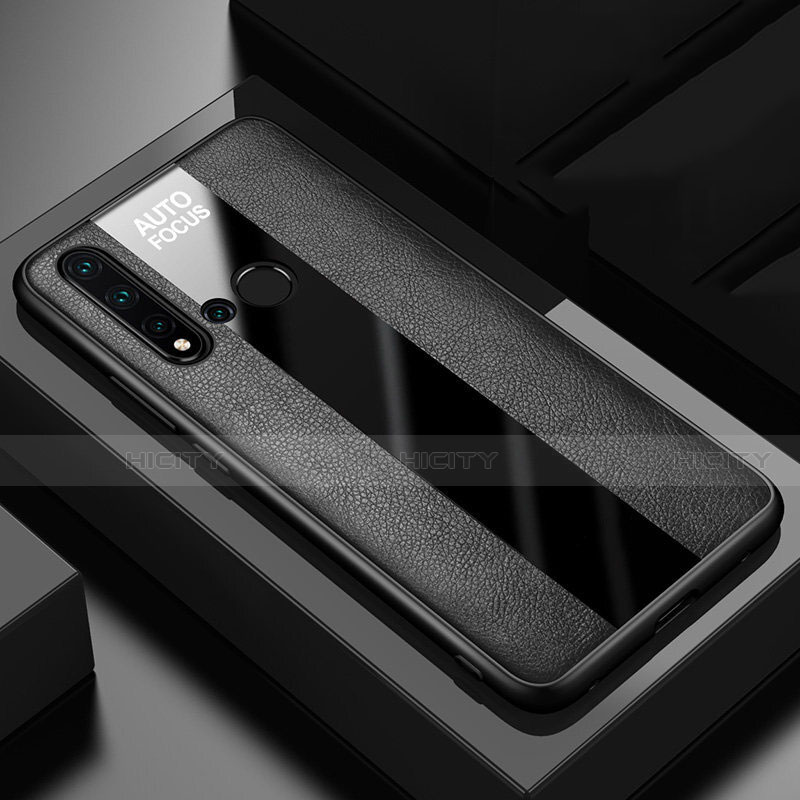 Silikon Hülle Handyhülle Gummi Schutzhülle Flexible Leder Tasche H01 für Huawei P20 Lite (2019)