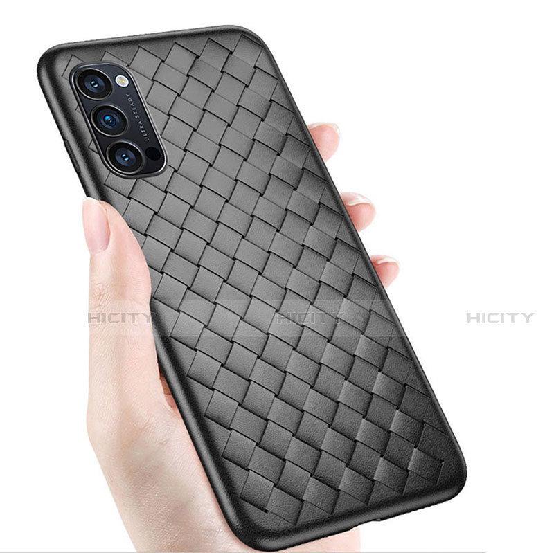 Silikon Hülle Handyhülle Gummi Schutzhülle Flexible Leder Tasche H01 für Oppo Reno4 Pro 5G