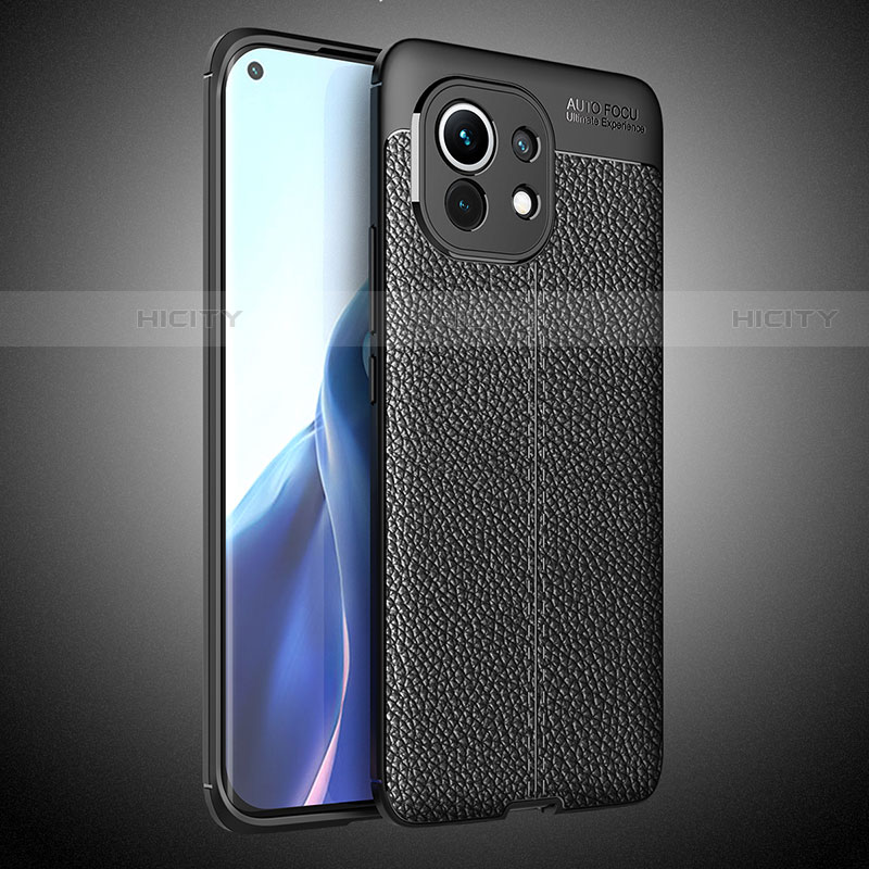 Silikon Hülle Handyhülle Gummi Schutzhülle Flexible Leder Tasche H01 für Xiaomi Mi 11 Lite 5G