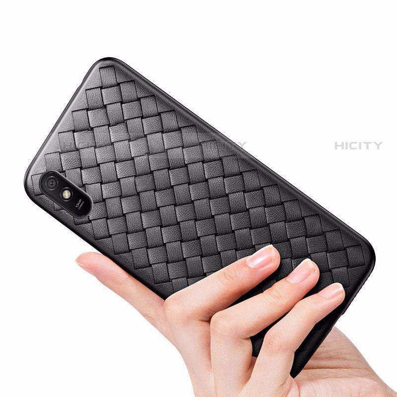 Silikon Hülle Handyhülle Gummi Schutzhülle Flexible Leder Tasche H01 für Xiaomi Redmi 9AT