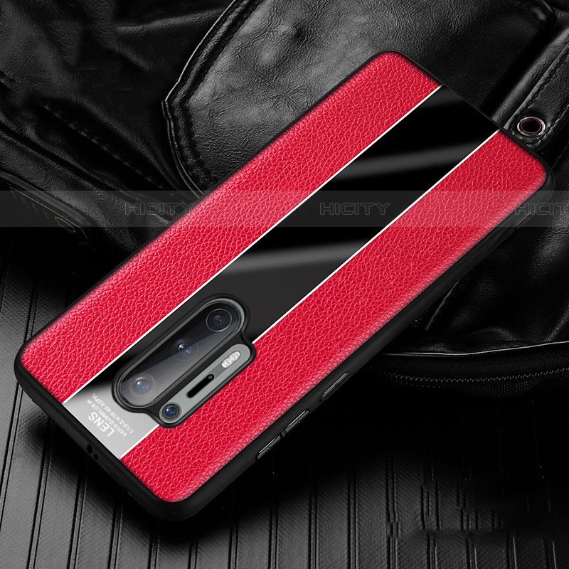 Silikon Hülle Handyhülle Gummi Schutzhülle Flexible Leder Tasche H02 für OnePlus 8 Pro Rot