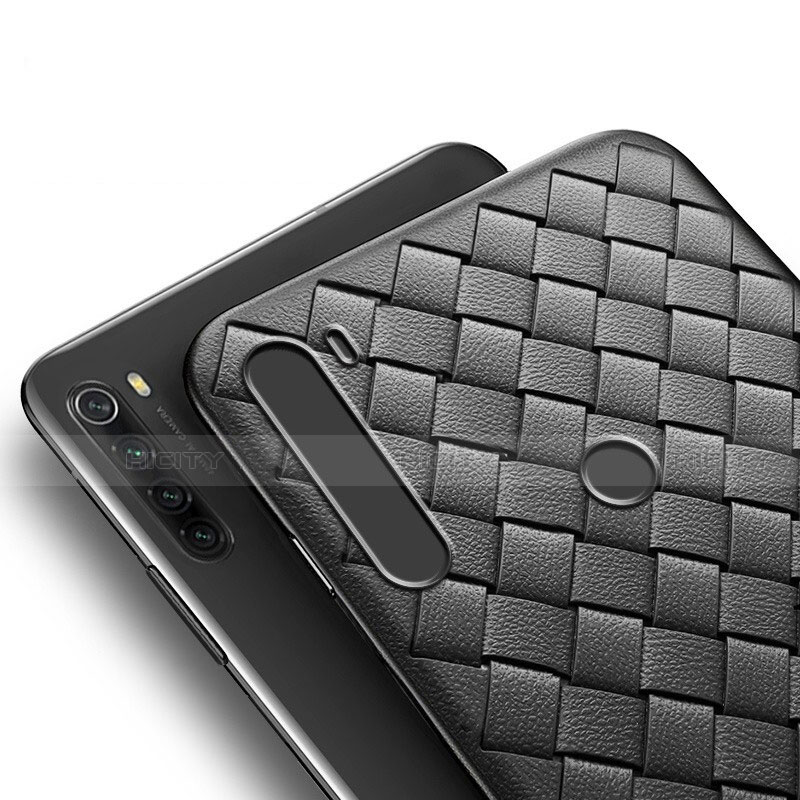 Silikon Hülle Handyhülle Gummi Schutzhülle Flexible Leder Tasche H02 für Xiaomi Redmi Note 8 (2021) groß
