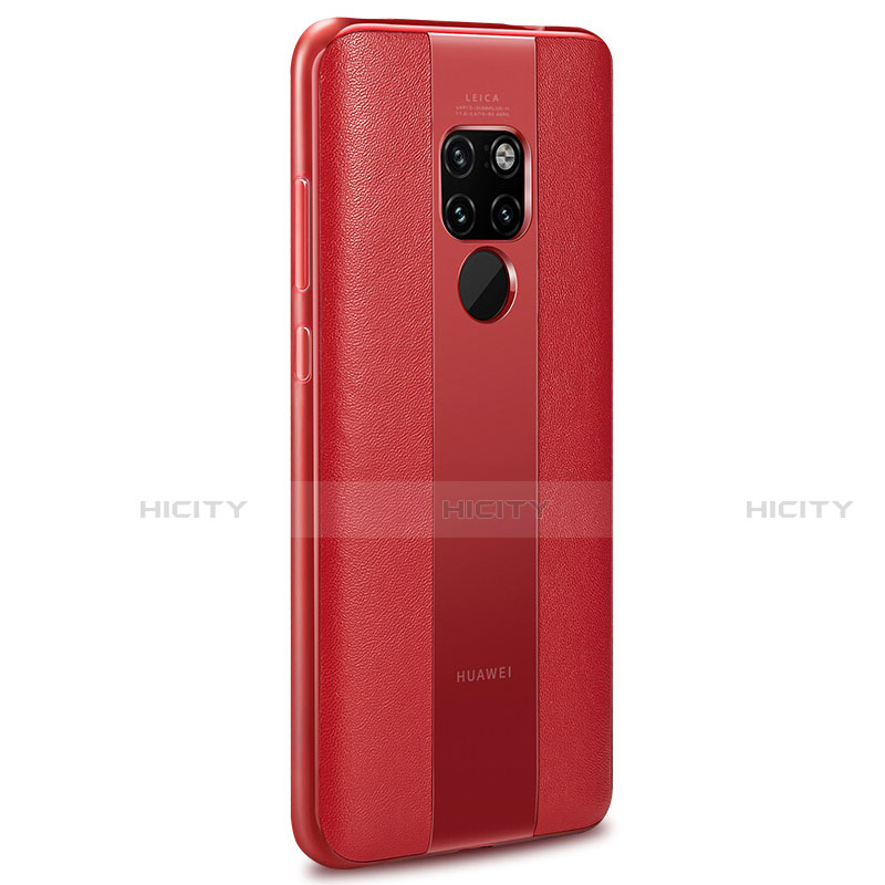 Silikon Hülle Handyhülle Gummi Schutzhülle Flexible Leder Tasche H03 für Huawei Mate 20 X 5G Rot