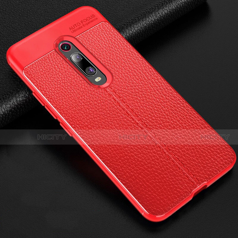 Silikon Hülle Handyhülle Gummi Schutzhülle Flexible Leder Tasche H03 für Xiaomi Mi 9T Pro Rot