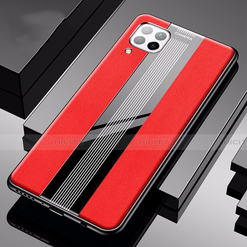Silikon Hülle Handyhülle Gummi Schutzhülle Flexible Leder Tasche H05 für Huawei Nova 7i Rot