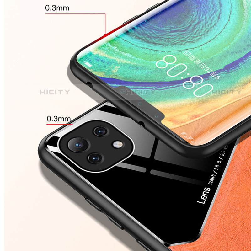 Silikon Hülle Handyhülle Gummi Schutzhülle Flexible Leder Tasche H05 für Xiaomi Mi 11 Lite 4G groß