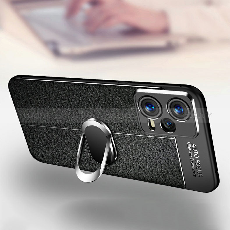 Silikon Hülle Handyhülle Gummi Schutzhülle Flexible Leder Tasche mit Magnetisch Fingerring Ständer für Xiaomi Redmi Note 12 Pro+ Plus 5G