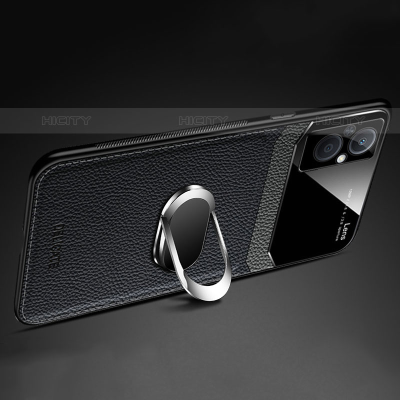 Silikon Hülle Handyhülle Gummi Schutzhülle Flexible Leder Tasche mit Magnetisch FL1 für Oppo F21 Pro 5G groß