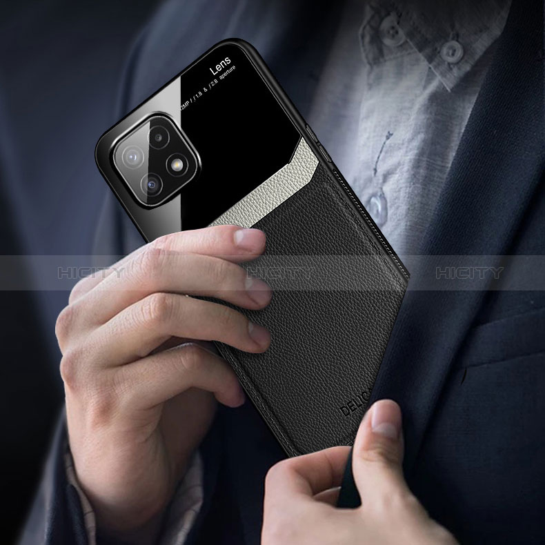 Silikon Hülle Handyhülle Gummi Schutzhülle Flexible Leder Tasche mit Magnetisch FL1 für Samsung Galaxy A22s 5G groß