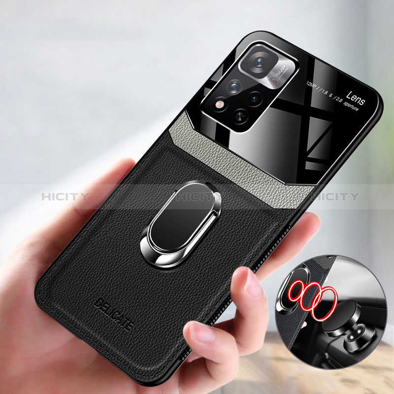 Silikon Hülle Handyhülle Gummi Schutzhülle Flexible Leder Tasche mit Magnetisch FL2 für Xiaomi Redmi Note 11 5G