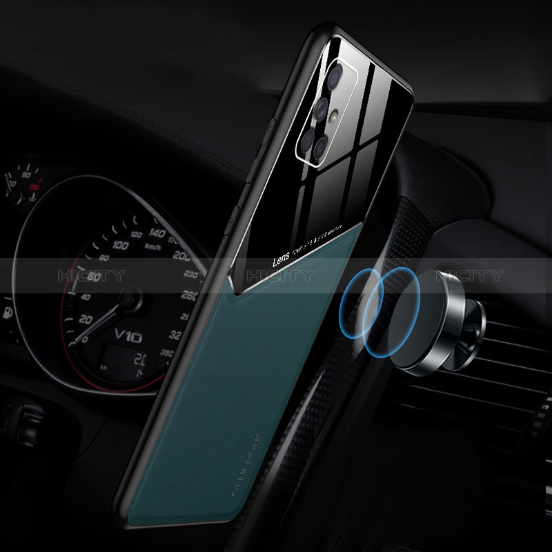 Silikon Hülle Handyhülle Gummi Schutzhülle Flexible Leder Tasche mit Magnetisch für Samsung Galaxy A71 4G A715