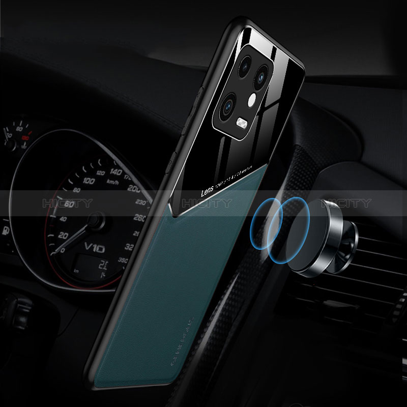 Silikon Hülle Handyhülle Gummi Schutzhülle Flexible Leder Tasche mit Magnetisch für Xiaomi Mi 13 5G