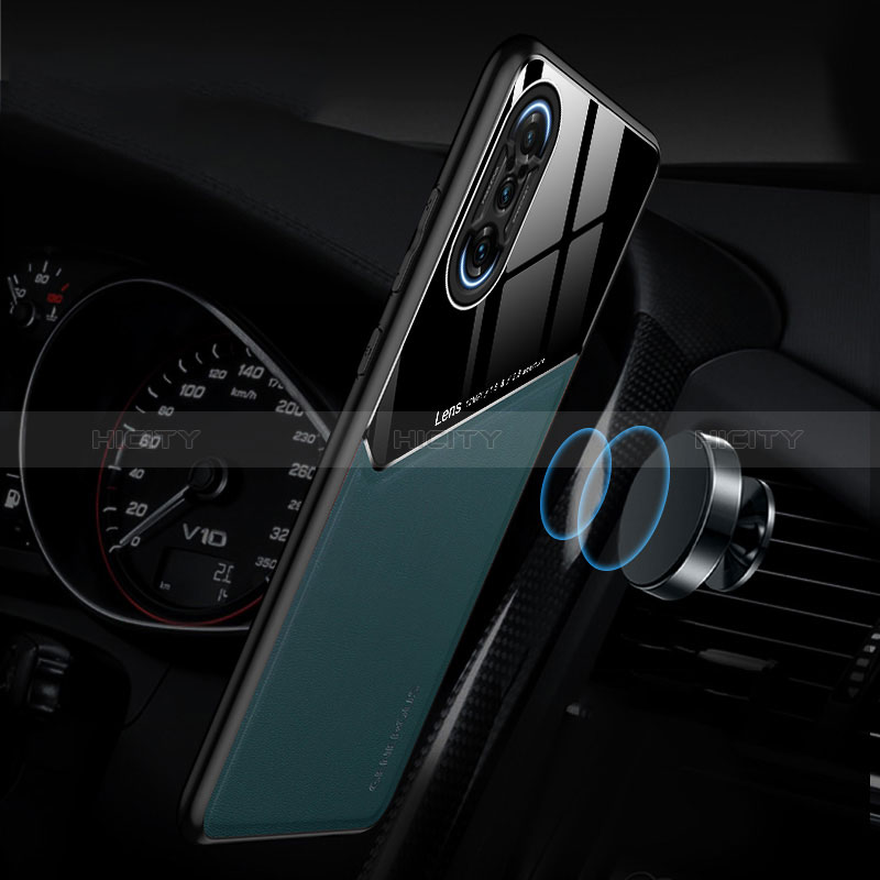 Silikon Hülle Handyhülle Gummi Schutzhülle Flexible Leder Tasche mit Magnetisch für Xiaomi Poco F3 GT 5G groß
