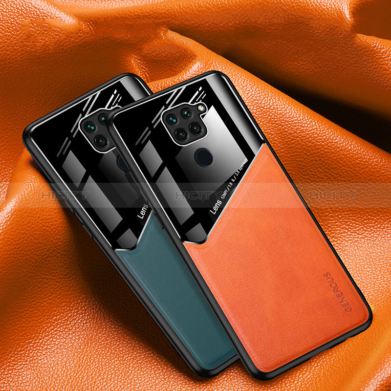 Silikon Hülle Handyhülle Gummi Schutzhülle Flexible Leder Tasche mit Magnetisch für Xiaomi Redmi 10X 4G