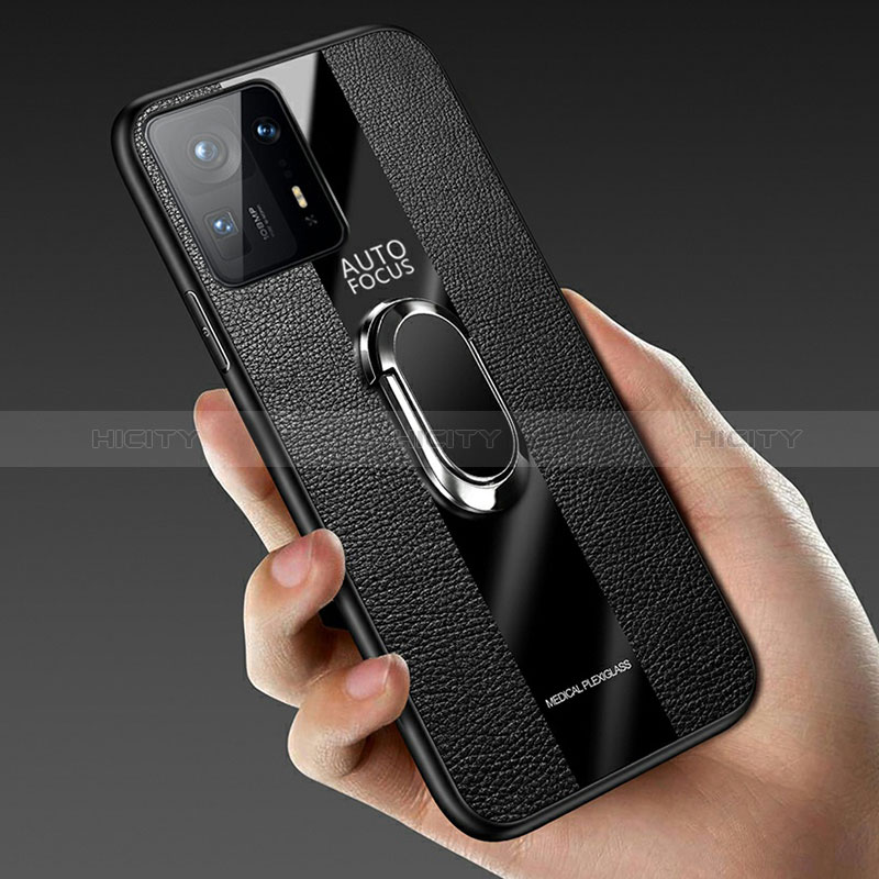 Silikon Hülle Handyhülle Gummi Schutzhülle Flexible Leder Tasche mit Magnetisch S01 für Xiaomi Mi Mix 4 5G groß
