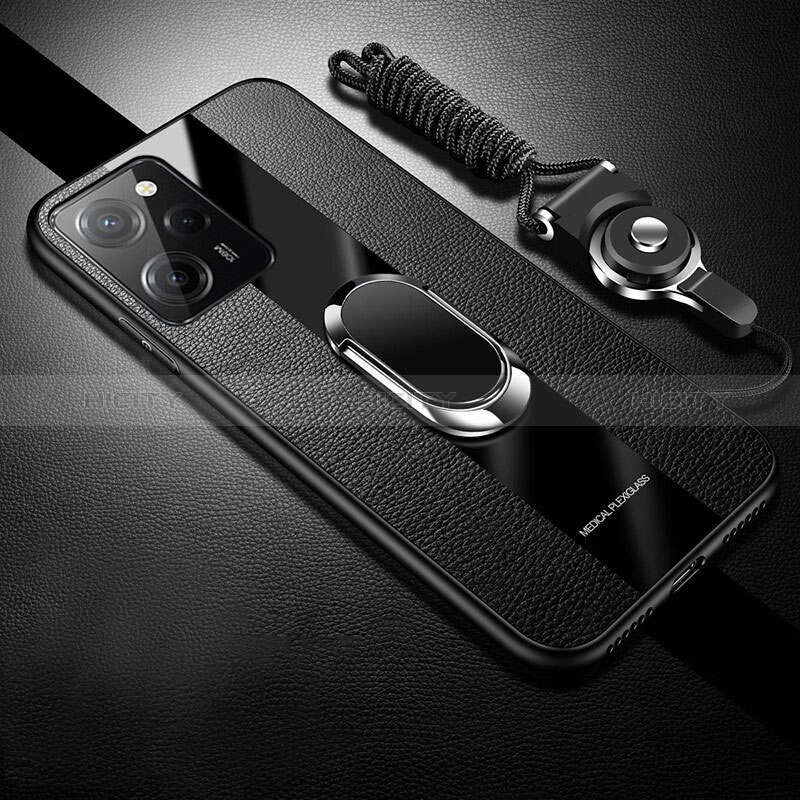 Silikon Hülle Handyhülle Gummi Schutzhülle Flexible Leder Tasche mit Magnetisch S01 für Xiaomi Redmi Note 12 Pro Speed 5G groß