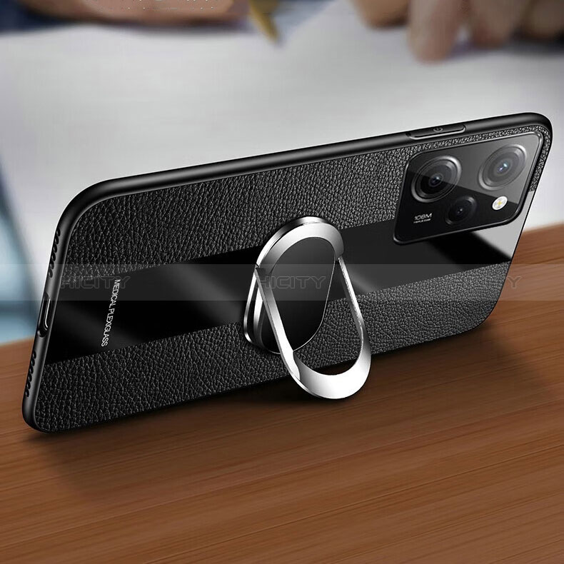 Silikon Hülle Handyhülle Gummi Schutzhülle Flexible Leder Tasche mit Magnetisch S01 für Xiaomi Redmi Note 12 Pro Speed 5G groß