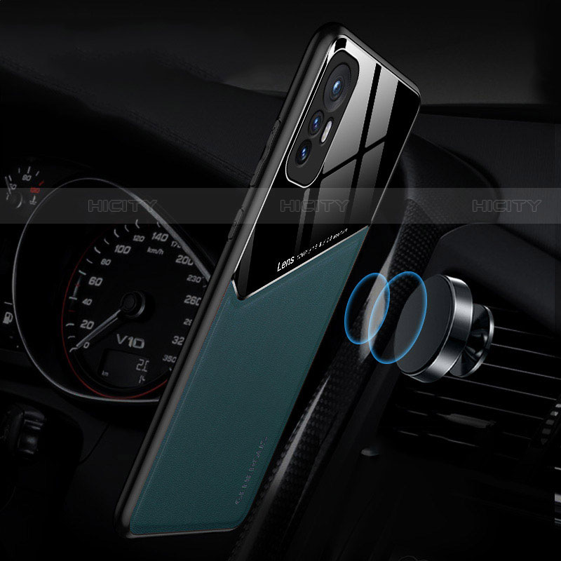 Silikon Hülle Handyhülle Gummi Schutzhülle Flexible Leder Tasche mit Magnetisch S02 für Xiaomi Mi 12X 5G groß