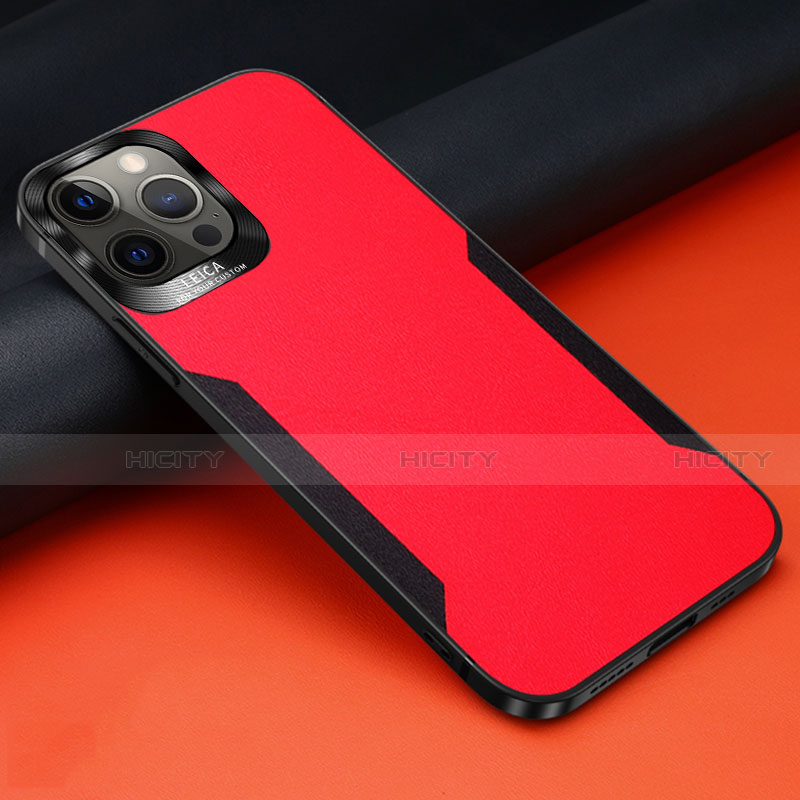 Silikon Hülle Handyhülle Gummi Schutzhülle Flexible Leder Tasche N01 für Apple iPhone 12 Pro Max Rot