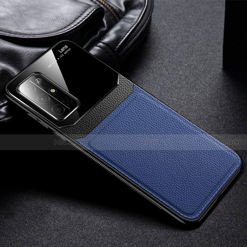 Silikon Hülle Handyhülle Gummi Schutzhülle Flexible Leder Tasche S01 für Huawei Honor 30S Blau