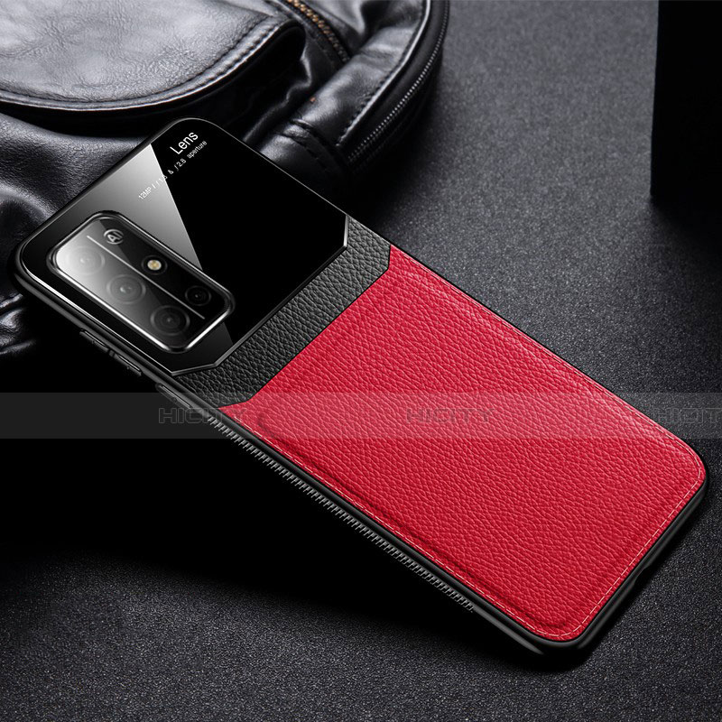 Silikon Hülle Handyhülle Gummi Schutzhülle Flexible Leder Tasche S01 für Huawei Honor 30S Rot